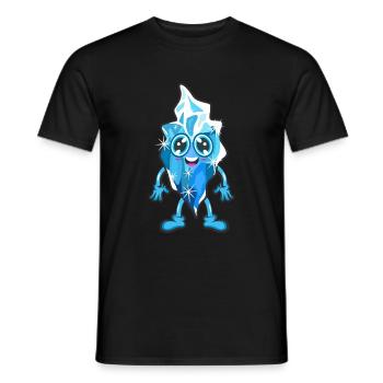 Crystal de glace - T-shirt homme - noir - Devant - AI Model Male 178 light (178cm)