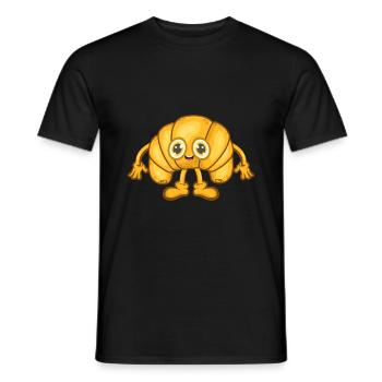 croissant - Men's T-Shirt - black - Front - AI Model Male 178 light (178cm)