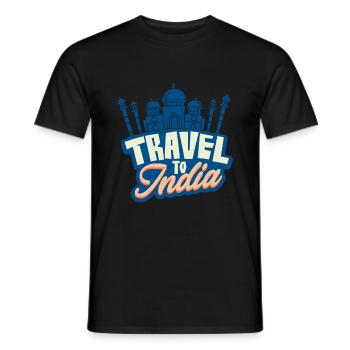 Voyage en Inde - T-shirt homme - noir - Devant - AI Model Male 178 light (178cm)