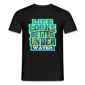 Tauchen Taucher - Männer T-Shirt - Schwarz - Vorne - AI Model Male 178 light (178cm)