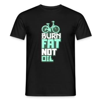 Bicycle environmental protection climate protection - Men's T-Shirt - black - Front - AI Model Male 178 light (178cm)