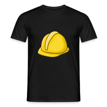Artisan travailleur de la construction casque - T-shirt homme - noir - Devant - AI Model Male 178 light (178cm)