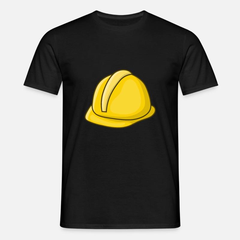 Hardhat construction worker craftsman - Men's T-Shirt - black