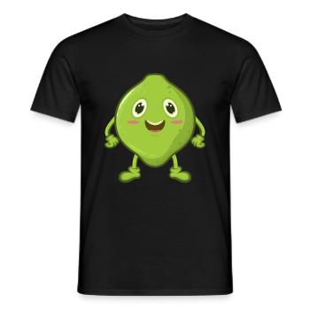 Lime comic - Men's T-Shirt - black - Front - AI Model Male 178 light (178cm)