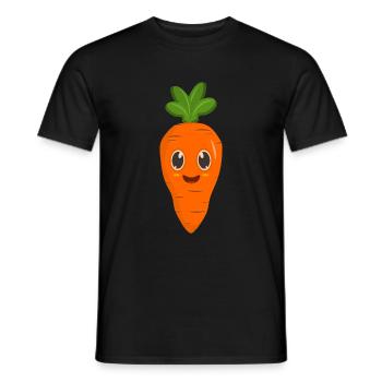 Carotte carotte légume - T-shirt homme - noir - Devant - AI Model Male 178 light (178cm)
