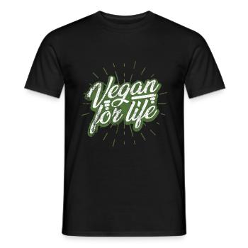 Vegan Veganer - Männer T-Shirt - Schwarz - Vorne - AI Model Male 178 light (178cm)