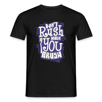 Brush teeth dentist toothbrush - Men's T-Shirt - black - Front - AI Model Male 178 light (178cm)