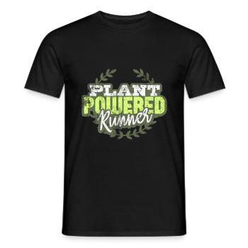Vegan Vegan Runner Marathon - Men's T-Shirt - black - Front - AI Model Male 178 light (178cm)