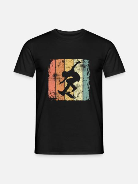 Skateboard vintage skating skater - Men's T-Shirt - black