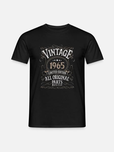 1965 anniversaire millésime millésime - T-shirt homme - noir