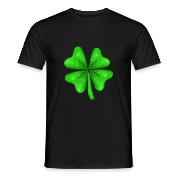 Shamrock good luck - Men's T-Shirt - black - Front - AI Model Male 178 light (178cm)