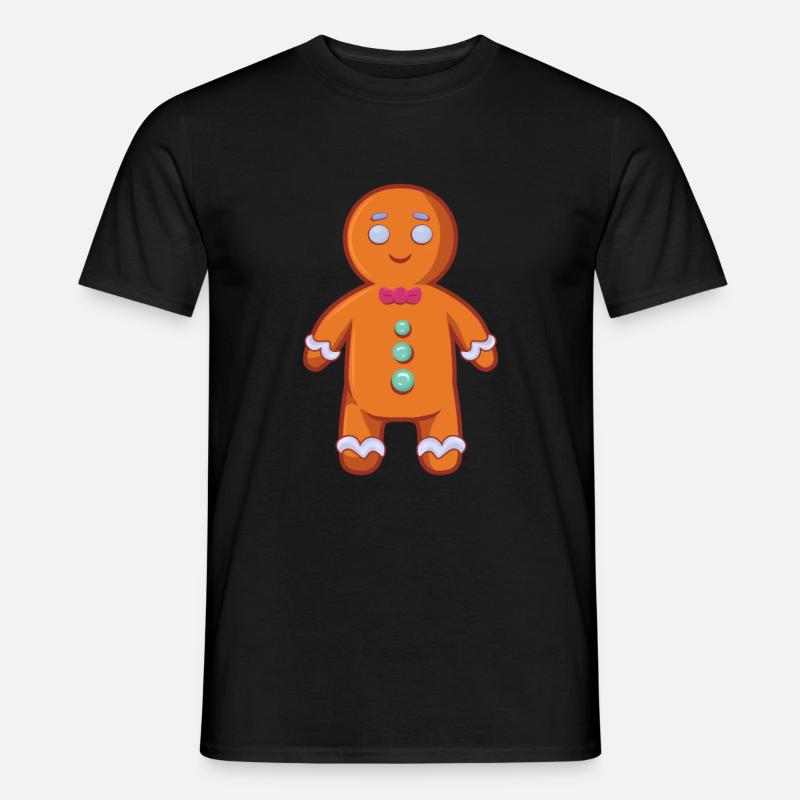 Lebkuchen Weihnachten - Männer T-Shirt - Schwarz