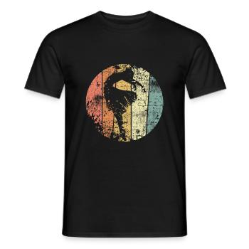 Danseur de ballet danse rétro - T-shirt homme - noir - Devant - AI Model Male 178 light (178cm)