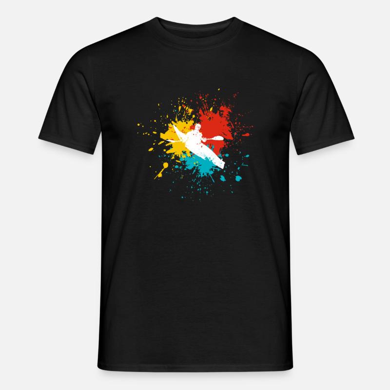 Kajak - Männer T-Shirt - Schwarz