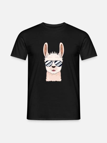 Cool llama - Men's T-Shirt - black