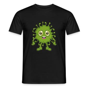 Bakterie Virus - Männer T-Shirt - Schwarz - Vorne - AI Model Male 178 light (178cm)