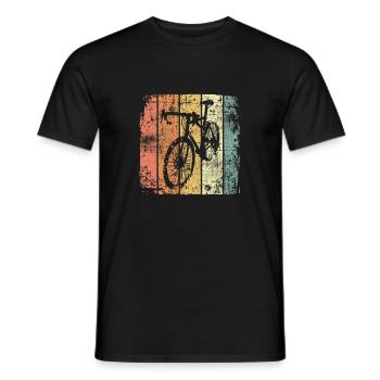 Racing bike vintage bike retro - Men's T-Shirt - black - Front - AI Model Male 178 light (178cm)