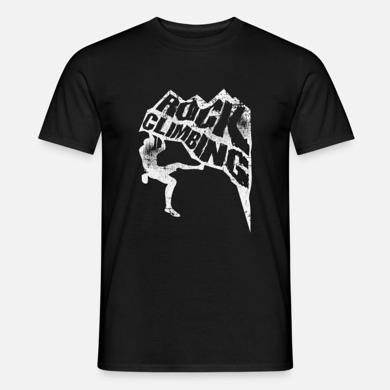 Kletterer Berge Klettern - Männer T-Shirt - Schwarz