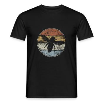 Biene vintage - Männer T-Shirt - Schwarz - Vorne - AI Model Male 178 light (178cm)