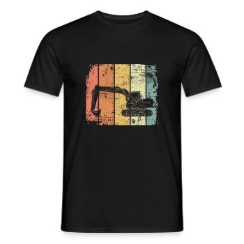 Bagger vintage - Männer T-Shirt - Schwarz - Vorne - AI Model Male 178 light (178cm)