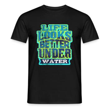 Taucher Tauchen - T-shirt homme - noir - Devant - AI Model Male 178 light (178cm)