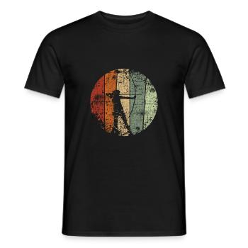Tir à l'arc vintage - T-shirt homme - noir - Devant - AI Model Male 178 light (178cm)