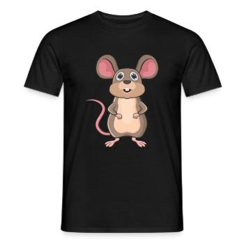 mouse - Men's T-Shirt - black - Front - AI Model Male 178 light (178cm)