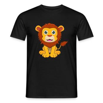 Lion - T-shirt homme - noir - Devant - AI Model Male 178 light (178cm)