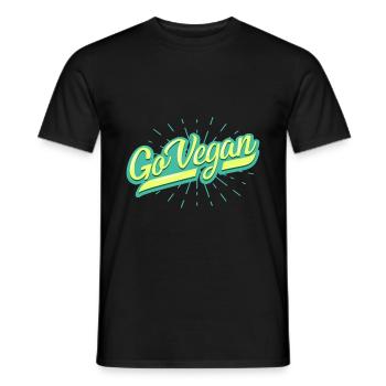 Vegan - T-shirt homme - noir - Devant - AI Model Male 178 light (178cm)