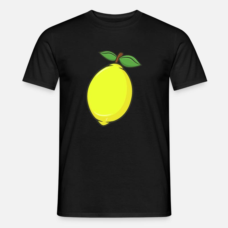 Zitrone - Männer T-Shirt - Schwarz