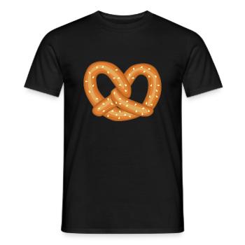 Brezel - Männer T-Shirt - Schwarz - Vorne - AI Model Male 178 light (178cm)