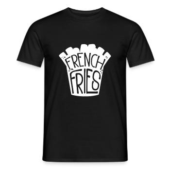 fries - Men's T-Shirt - black - Front - AI Model Male 178 light (178cm)