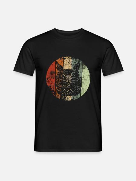Eule Uhu vintage - Männer T-Shirt - Schwarz