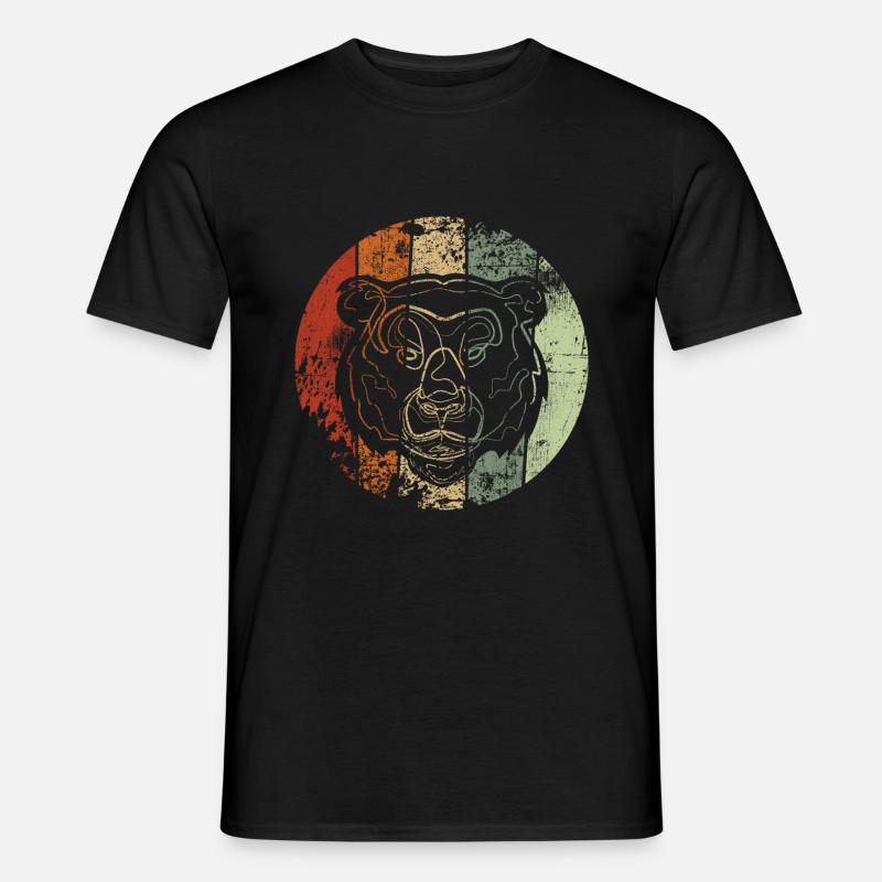 Bär vintage - Männer T-Shirt - Schwarz