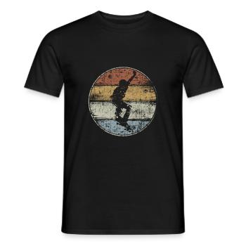 Skateboard patineur vintage - T-shirt homme - noir - Devant - AI Model Male 178 light (178cm)