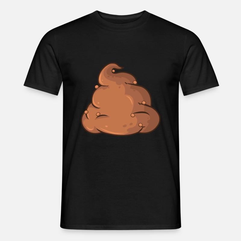 Scheiße Scheißhaufen Kackhaufen - Männer T-Shirt - Schwarz