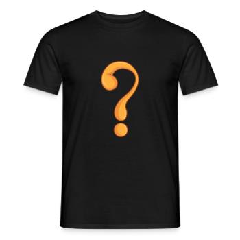 Question mark - Men's T-Shirt - black - Front - AI Model Male 178 light (178cm)