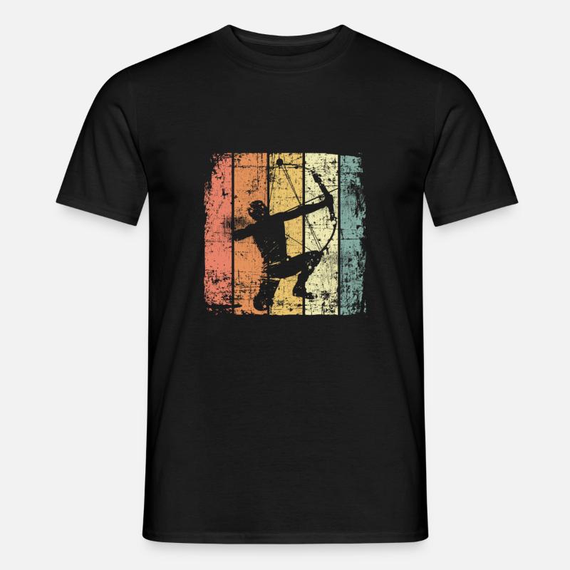 Bogenschießen vintage - Männer T-Shirt - Schwarz