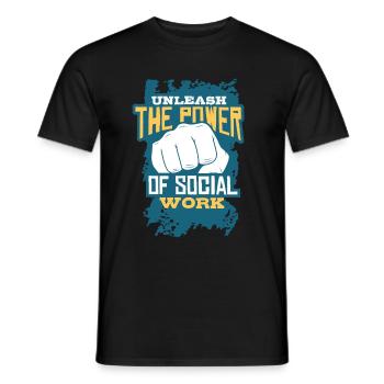Sozialarbeiter - Männer T-Shirt - Schwarz - Vorne - AI Model Male 178 light (178cm)