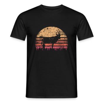 Ziege vintage - Männer T-Shirt - Schwarz - Vorne - AI Model Male 178 light (178cm)