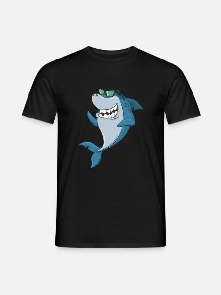 Cool shark - Men's T-Shirt - black