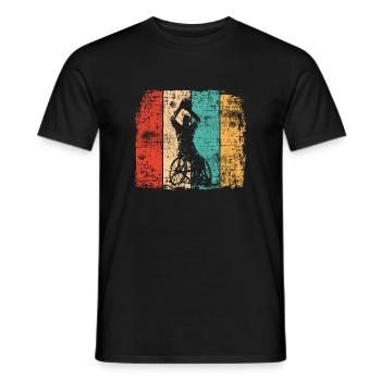 Rollstuhl Basketball vintage - Männer T-Shirt - Schwarz - Vorne - AI Model Male 178 light (178cm)