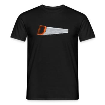 Säge - Männer T-Shirt - Schwarz - Vorne - AI Model Male 178 light (178cm)