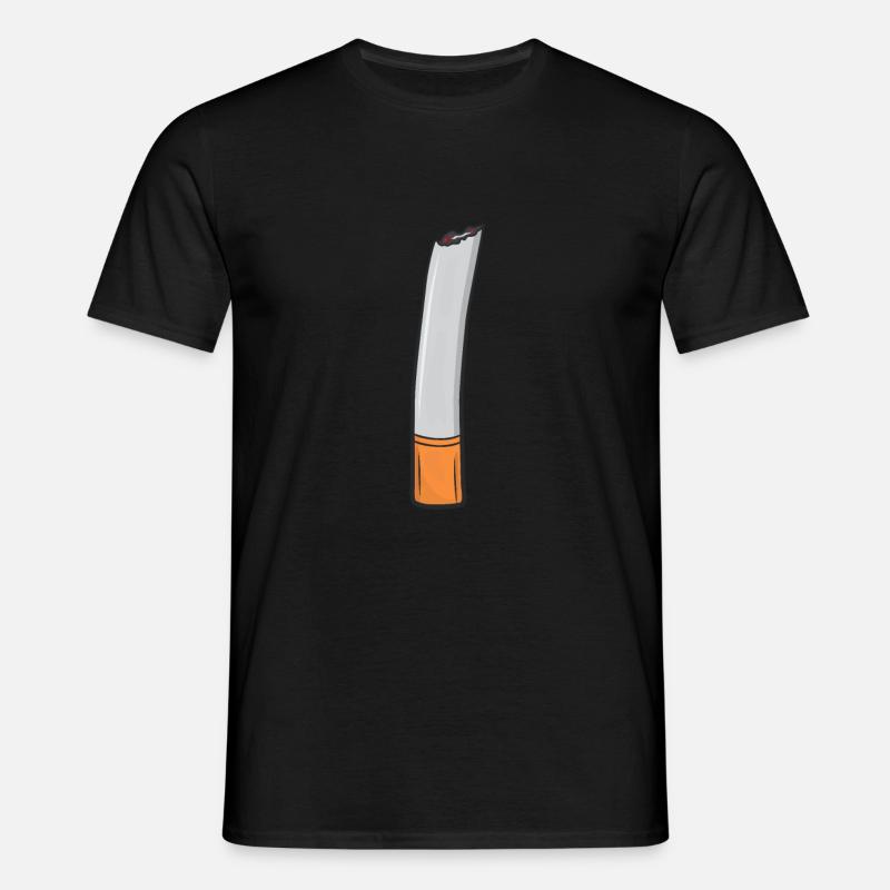 Zigarette - Männer T-Shirt - Schwarz