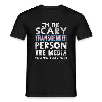 Transgender Trans - Men's T-Shirt - black - Front - AI Model Male 178 light (178cm)
