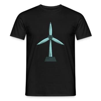 Énergie éolienne Protection du climat - T-shirt homme - noir - Devant - AI Model Male 178 light (178cm)