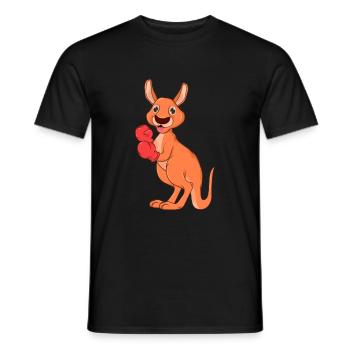 Känguru Boxer - Männer T-Shirt - Schwarz - Vorne - AI Model Male 178 light (178cm)