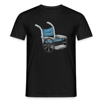 Rollstuhl - Männer T-Shirt - Schwarz - Vorne - AI Model Male 178 light (178cm)