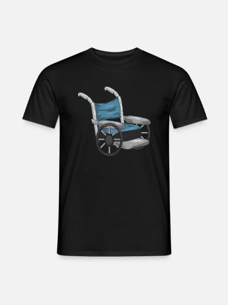Rollstuhl - Männer T-Shirt - Schwarz