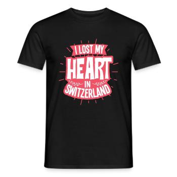 Switzerland - Men's T-Shirt - black - Front - AI Model Male 178 light (178cm)